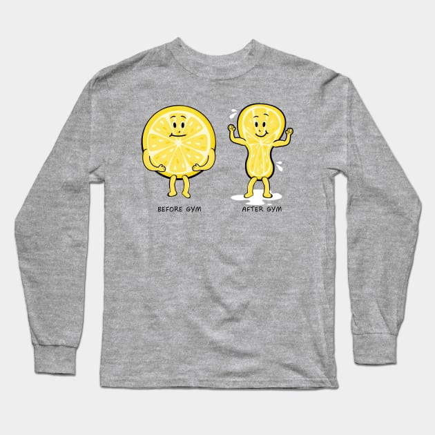 Lemon Gym Long Sleeve T-Shirt by GedWorks